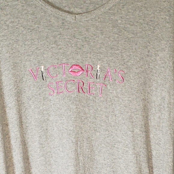 Victoria's Secret Gray Pj Long Shirt - Picture 4 of 4
